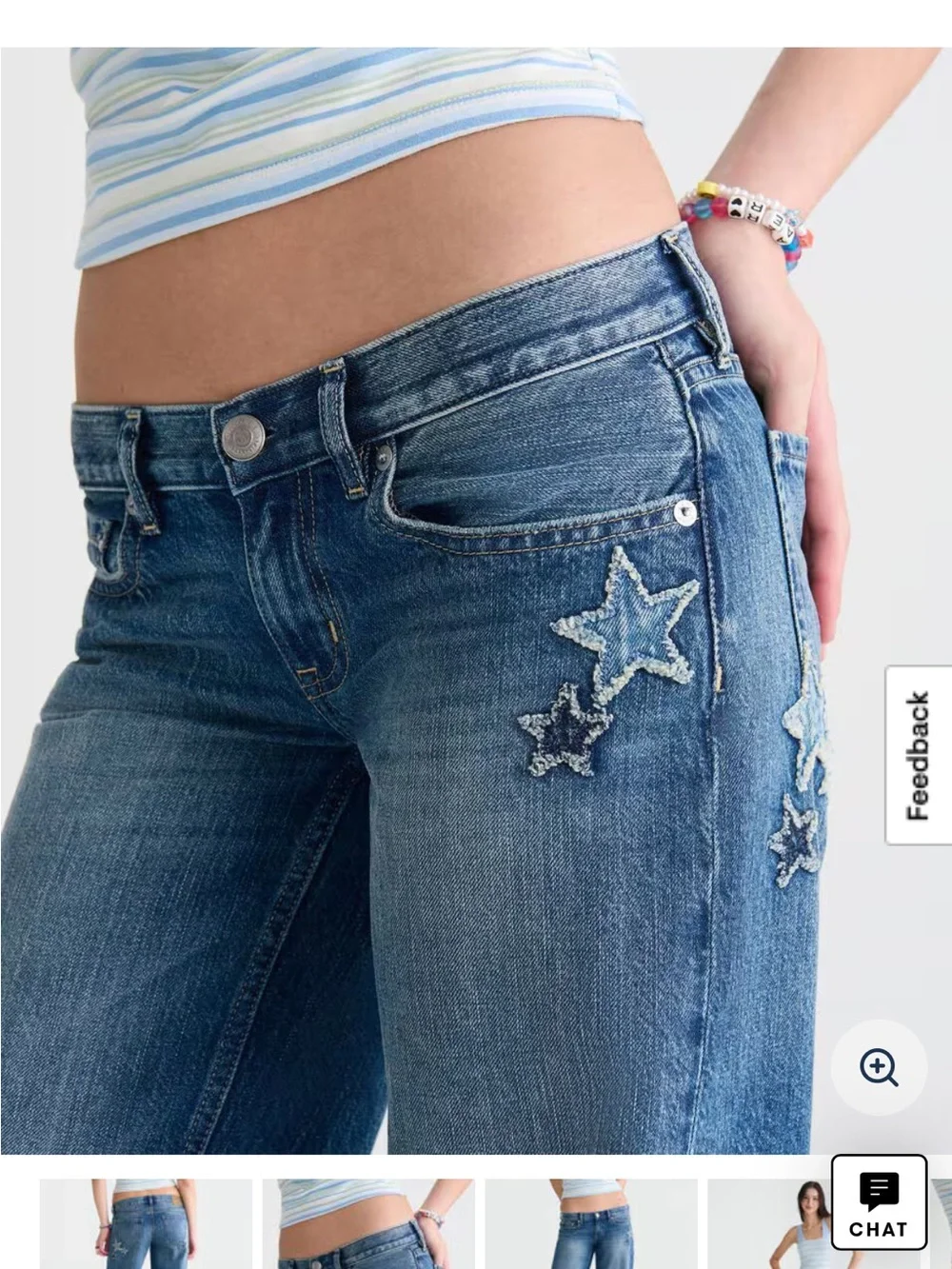 Aeropostale jeans super low rise baggy leg Star Embroidery nwt size 0